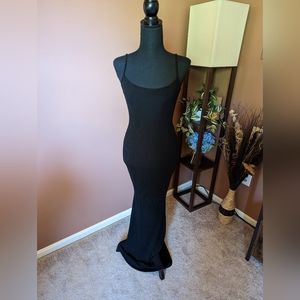 SKIMS onyx Soft Lounge Long Slip Dress